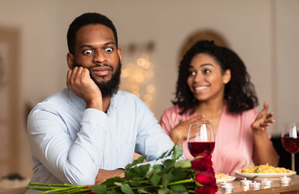 Man wondering what went wrong with his blind date. Learn Conscious Dating Skills to improve the dating odds. Relationship & Intimacy Center in West Des Moines, IA